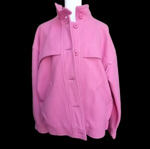 Vintage Woolrich Virgin Wool Made In USA Pink Coat Women's Size Large